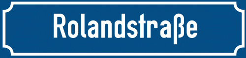 Straßenschild Rolandstraße zum kostenlosen Download