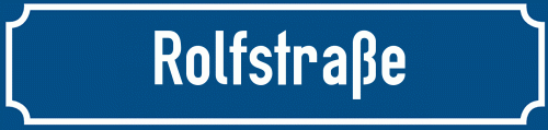 Straßenschild Rolfstraße