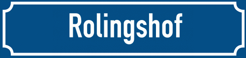 Straßenschild Rolingshof