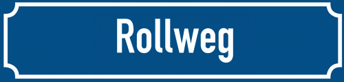 Straßenschild Rollweg