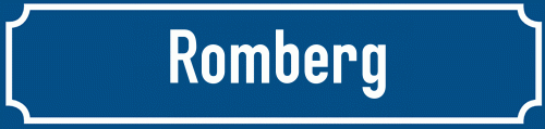 Straßenschild Romberg