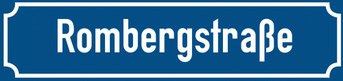 Straßenschild Rombergstraße