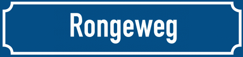 Straßenschild Rongeweg