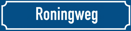 Straßenschild Roningweg