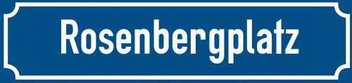 Straßenschild Rosenbergplatz