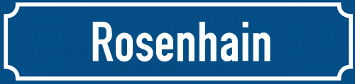 Straßenschild Rosenhain