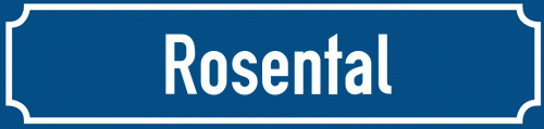 Straßenschild Rosental
