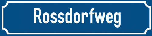Straßenschild Rossdorfweg