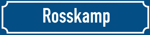 Straßenschild Rosskamp