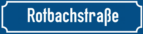 Straßenschild Rotbachstraße
