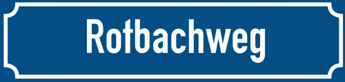 Straßenschild Rotbachweg