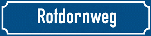 Straßenschild Rotdornweg zum kostenlosen Download