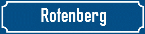 Straßenschild Rotenberg