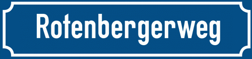 Straßenschild Rotenbergerweg