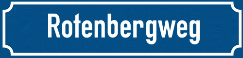 Straßenschild Rotenbergweg