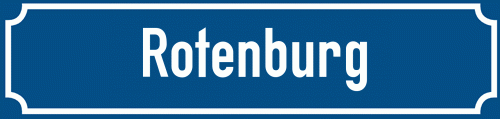 Straßenschild Rotenburg