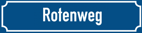 Straßenschild Rotenweg