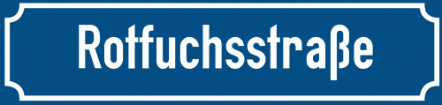 Straßenschild Rotfuchsstraße