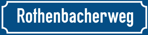 Straßenschild Rothenbacherweg
