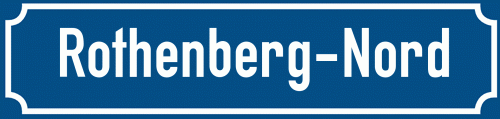 Straßenschild Rothenberg-Nord
