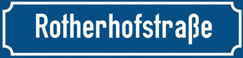 Straßenschild Rotherhofstraße