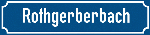 Straßenschild Rothgerberbach