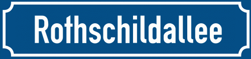 Straßenschild Rothschildallee