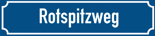 Straßenschild Rotspitzweg