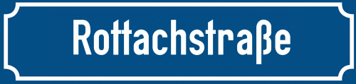 Straßenschild Rottachstraße