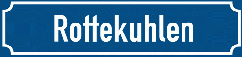 Straßenschild Rottekuhlen