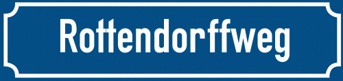 Straßenschild Rottendorffweg
