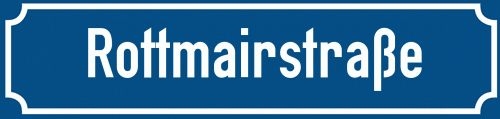 Straßenschild Rottmairstraße