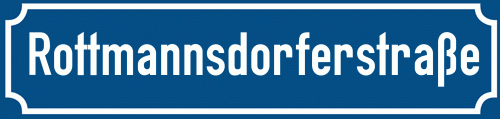 Straßenschild Rottmannsdorferstraße