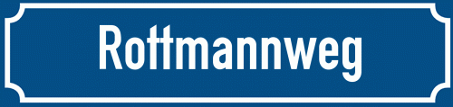 Straßenschild Rottmannweg
