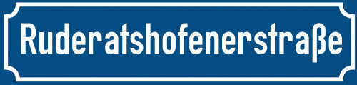 Straßenschild Ruderatshofenerstraße