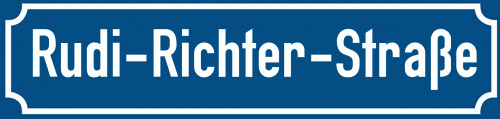 Straßenschild Rudi-Richter-Straße