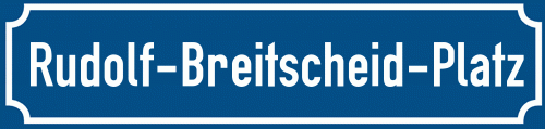 Straßenschild Rudolf-Breitscheid-Platz zum kostenlosen Download