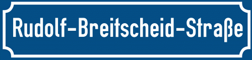 Straßenschild Rudolf-Breitscheid-Straße zum kostenlosen Download