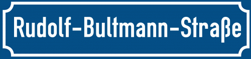 Straßenschild Rudolf-Bultmann-Straße