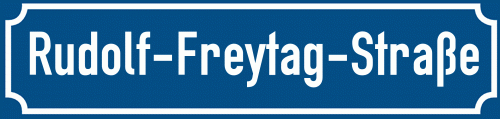 Straßenschild Rudolf-Freytag-Straße