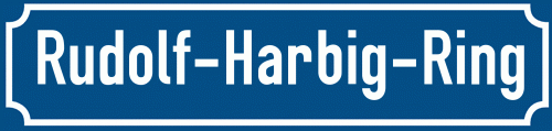 Straßenschild Rudolf-Harbig-Ring zum kostenlosen Download