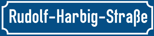 Straßenschild Rudolf-Harbig-Straße