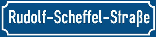 Straßenschild Rudolf-Scheffel-Straße