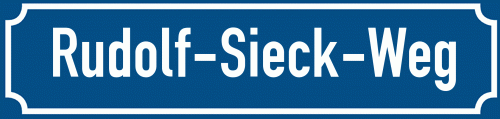 Straßenschild Rudolf-Sieck-Weg zum kostenlosen Download