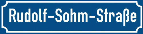 Straßenschild Rudolf-Sohm-Straße