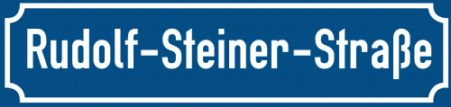 Straßenschild Rudolf-Steiner-Straße