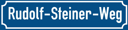 Straßenschild Rudolf-Steiner-Weg