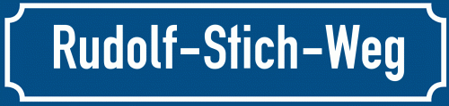 Straßenschild Rudolf-Stich-Weg