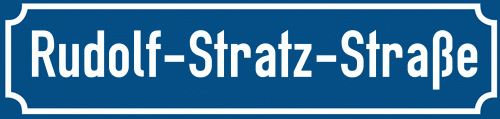 Straßenschild Rudolf-Stratz-Straße
