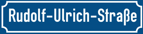 Straßenschild Rudolf-Ulrich-Straße